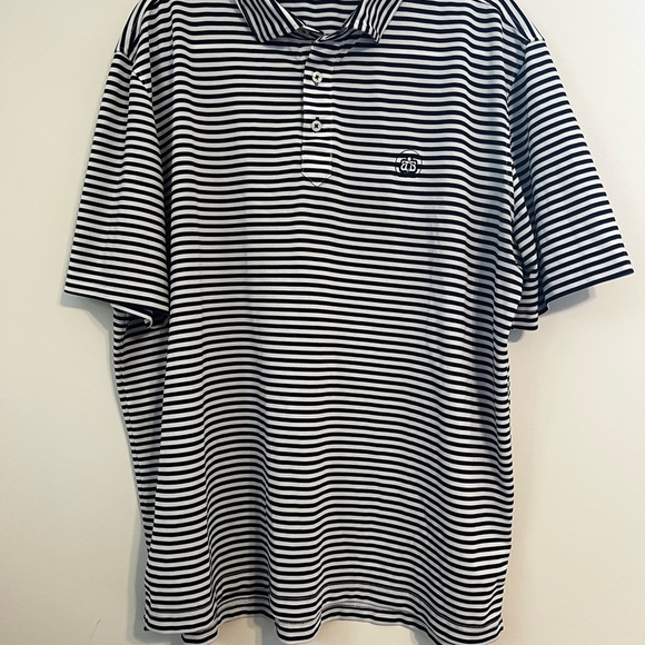 Stitch Golf Black and White Polo Shirt with Classic Stripes size XL - Picture 1 of 5